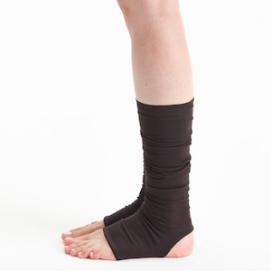 Dark Brown Yoga Spats / Yoga Leg Warmers / Dark Brown Yoga Socks / Unisex Yoga Spats / Pilates / Yoga Accessories by AryaSense / SPT16BR image 1