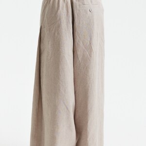 Drop Crotch Loose Pants/ Drop Crotch Extravagant Pants / Beige Linen Stylish Pants/ Linen Trousers/Stylish Harem Pants AryaSense 2SRKLBЕ14 image 4