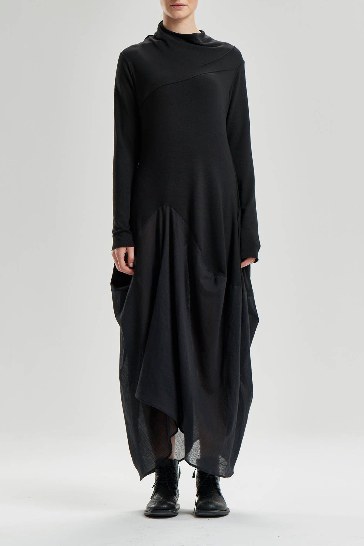 Black Maxi Dress / Handmade Loose Dress / Minimalist Long | Etsy UK