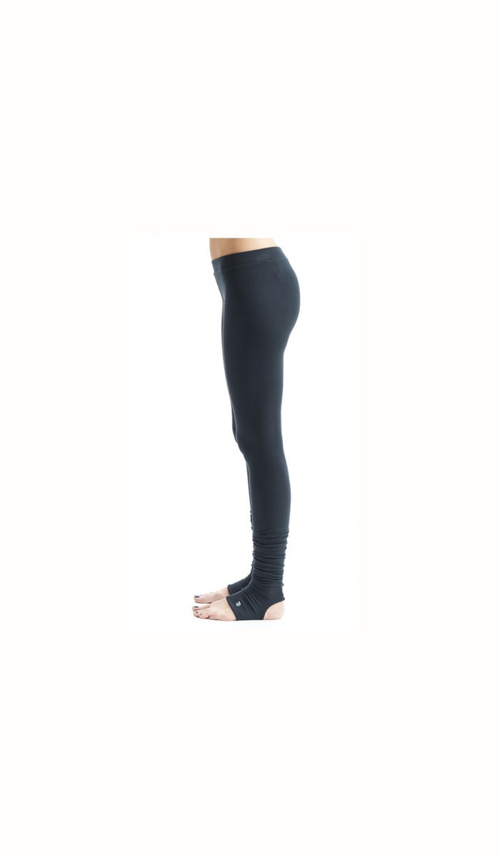 Arya Yoga Clothes / Black Leggings With Spats / Handmade / Yoga / Wom…