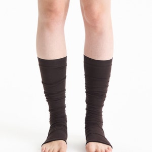 Dark Brown Yoga Spats / Yoga Leg Warmers / Dark Brown Yoga Socks / Unisex Yoga Spats / Pilates / Yoga Accessories by AryaSense / SPT16BR image 2