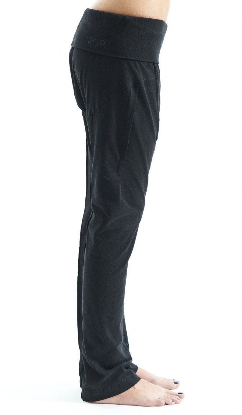 Arya Black Yoga Pants / Handmade / Casual Women Clothing / Dropped Crotch Pants / Harem Yoga Pants / Yoga Wear by AryaSense PPV16BLK image 6