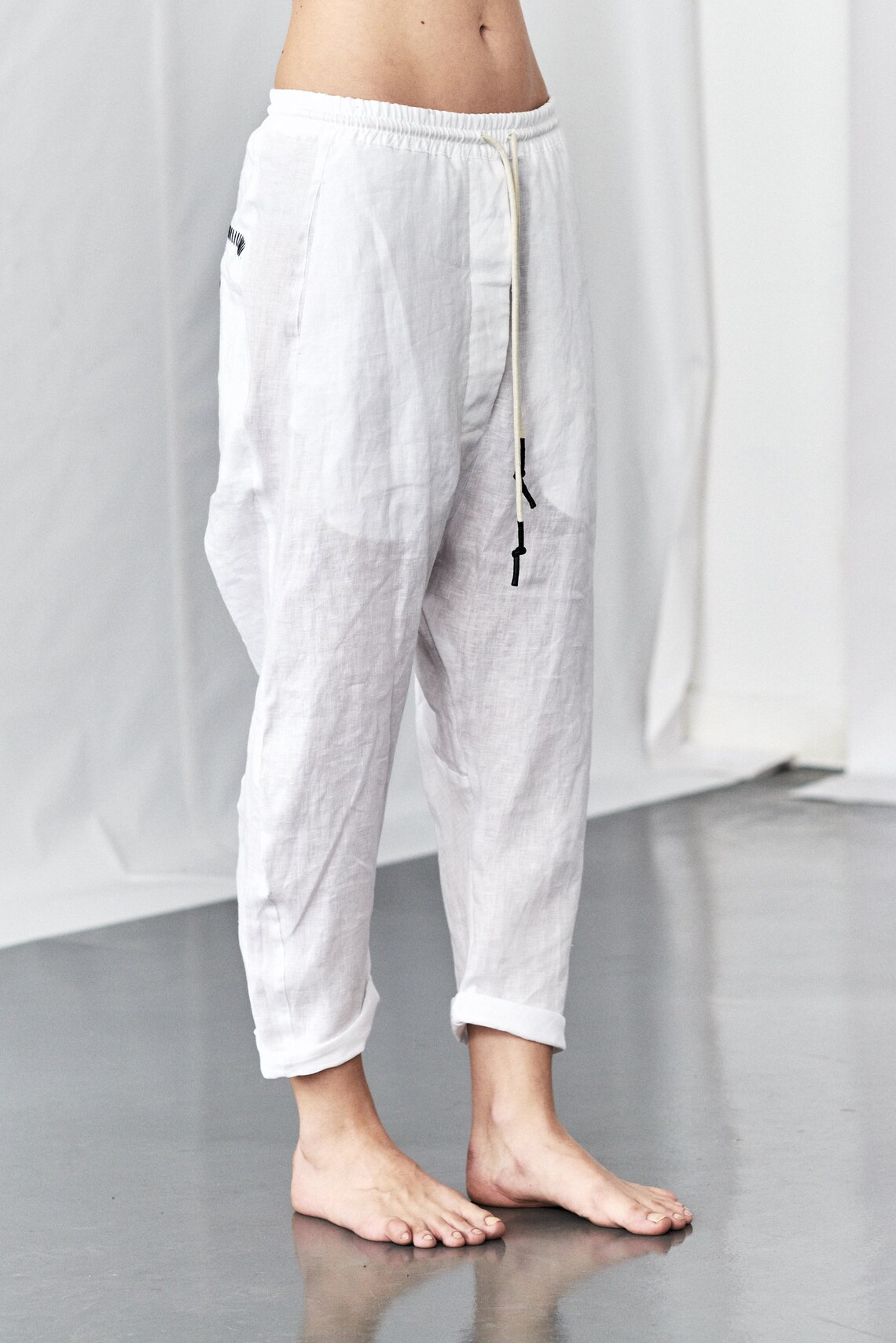 White Linen Pants / Modern Pants / Handmade Pants / Stylish - Etsy