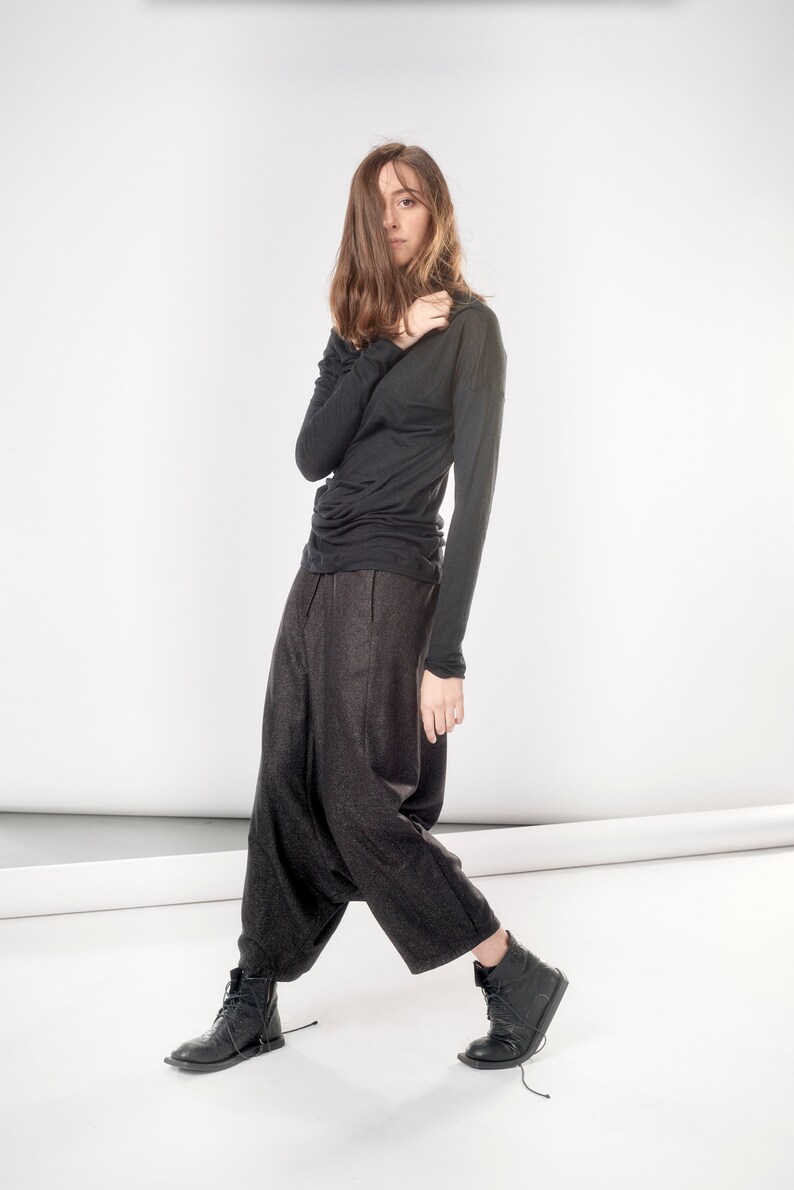 cropped wool pants