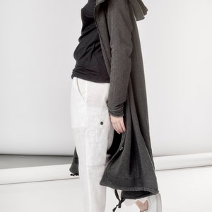 Heather Gray Jacket / Hooded Jacket / Long Sleeves Sweatshirt / Zipper Jacket With Pockets AryaSense JCK20HGR image 6