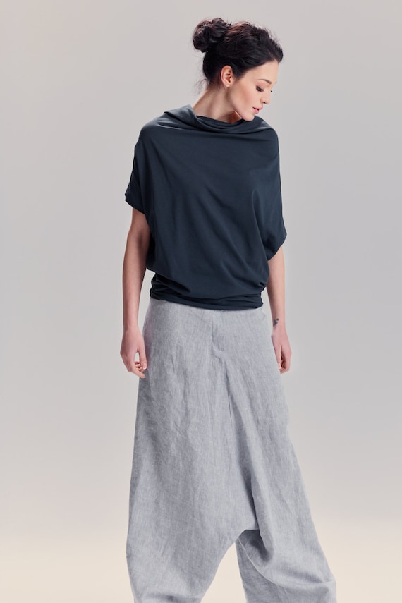 Muted Blue Loose Top / Oversized Short 