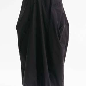 Distorted Black Skirt /Black Extravagant Skirt / Oversized Cotton Modern Loose Skirt /Arya Casual Black Loose Skirt AryaSense 6VEKBА17 image 5