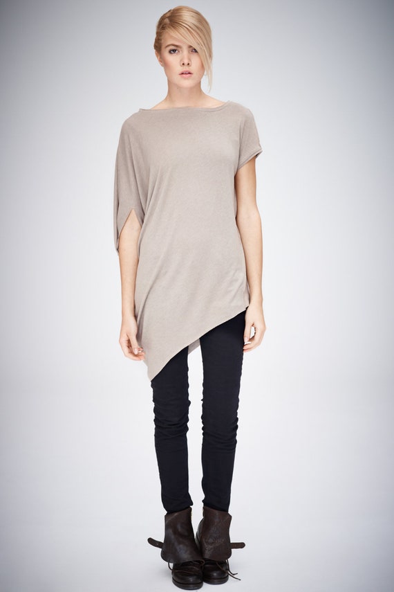 トップス acka asymmetry blouse Seta T Women's High Low Tops Mock Neck Chiffon Blouse Tie