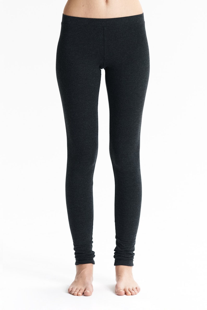 Charcoal Melange Leggings / Extra Long Leggings / Women Etsy
