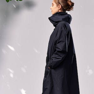 High Neck Parka Coat / Double Face Jacket / Raincoat / Light - Etsy