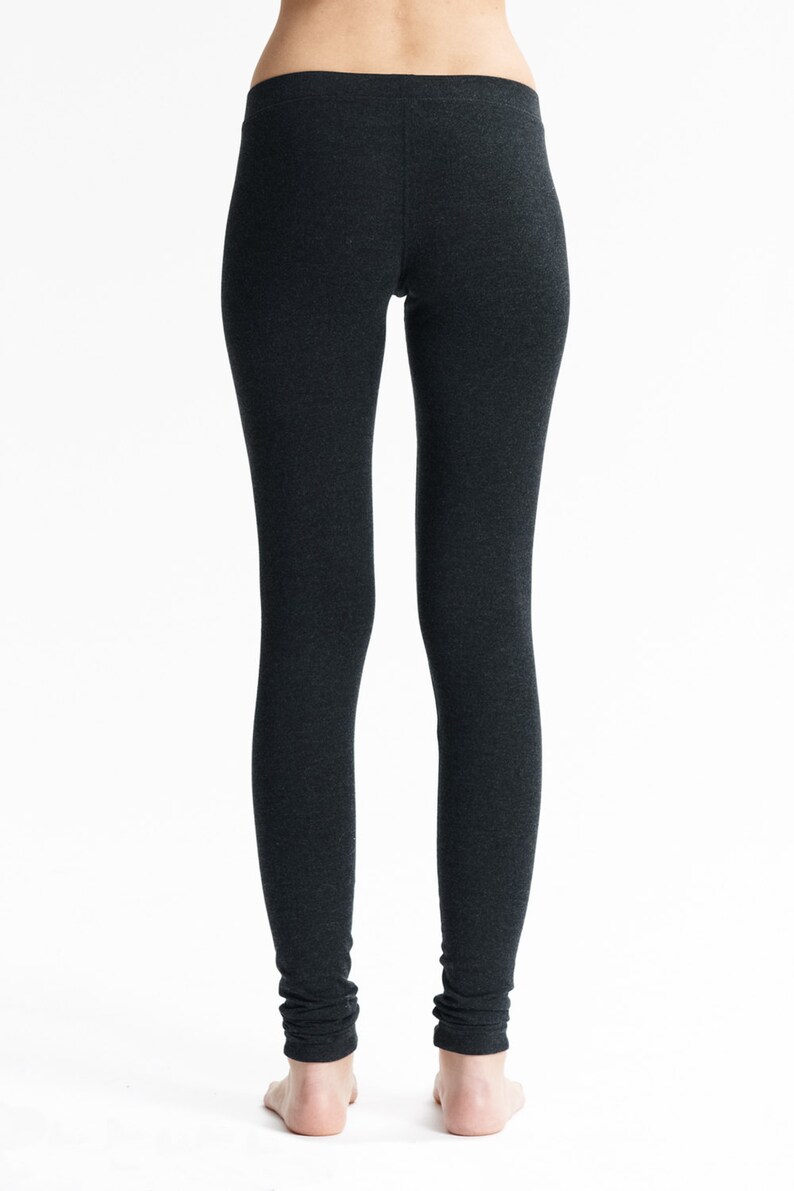 Charcoal Melange Leggings / Extra Long Leggings / Women Etsy