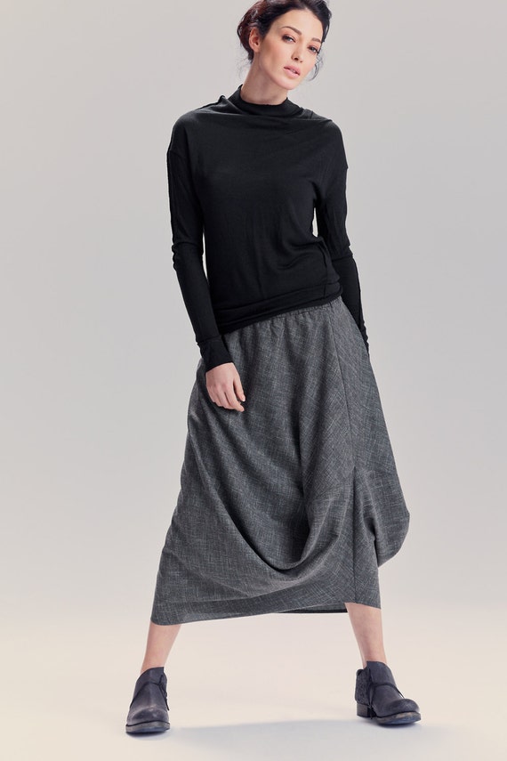 Heather top gray skirt