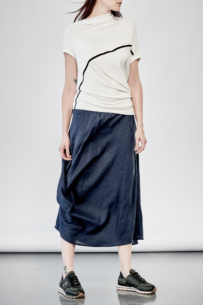 Aqua green drape skirt set