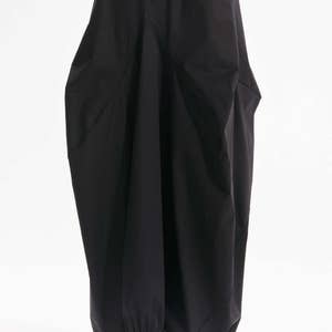 Distorted Black Skirt /Black Extravagant Skirt / Oversized Cotton Modern Loose Skirt /Arya Casual Black Loose Skirt AryaSense 6VEKBА17 image 4