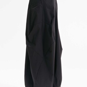 Distorted Black Skirt /Black Extravagant Skirt / Oversized Cotton Modern Loose Skirt /Arya Casual Black Loose Skirt AryaSense 6VEKBА17 image 6