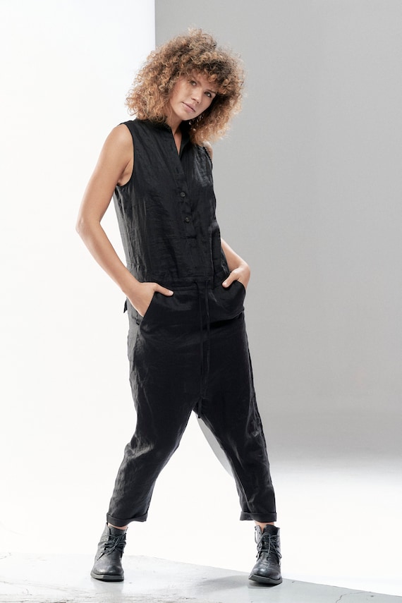 Sleeveless drop jumpsuit sales