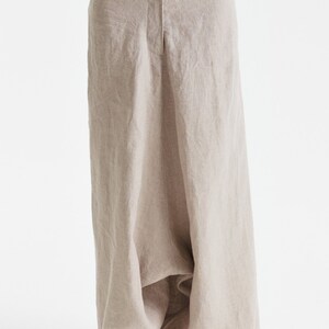 Drop Crotch Loose Pants/ Drop Crotch Extravagant Pants / Beige Linen Stylish Pants/ Linen Trousers/Stylish Harem Pants AryaSense 2SRKLBЕ14 image 3