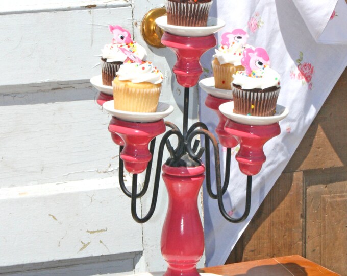 Upcycled/repurposed/recycled Pink Cupcake Holder Repurposed Etsy
