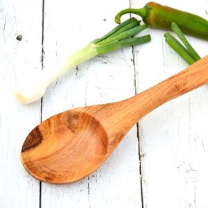Handmade Eucalyptus Wood Cooking Spoon: Rustic Kitchen Utensil (13.4 inch)