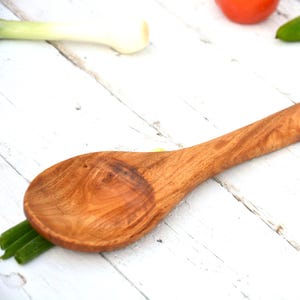 Handmade Eucalyptus Wood Cooking Spoon: Tunisian Kitchen Utensil