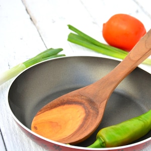 Handmade Eucalyptus Wood Cooking Spoon: Rustic Kitchen Utensil (13.5 inch)