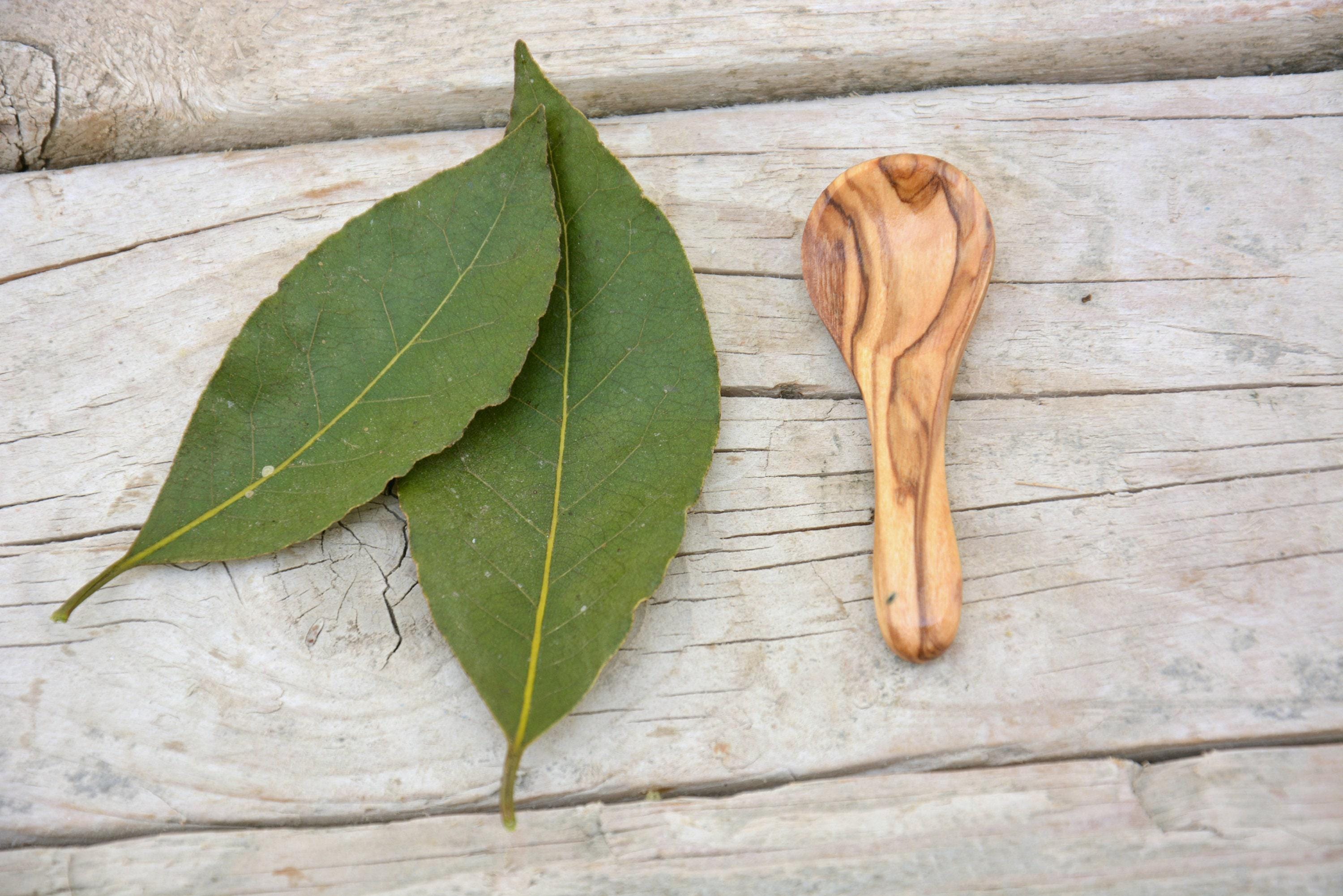 4Pcs Petites Cuillères En Bois De 7 Cm, Petites Cuillères à Café En