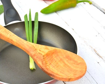 Wood Cooking Spoon | Cooking Serving Mixing Spoon 12.5 inches, Gift For Mom | Kitchen Cooking Utensil #002