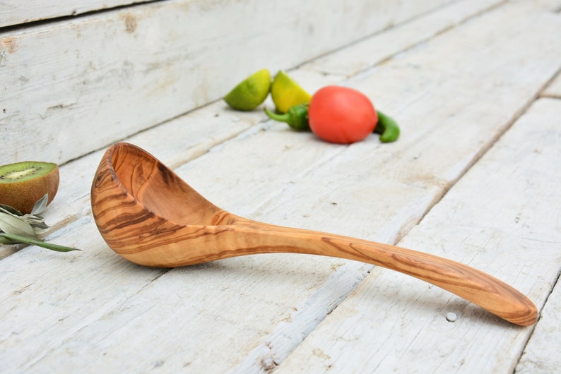 Tiny Small Ladle 8 inch / Wooden Handcrafted Soup Ladle Spoon Utensil image 6