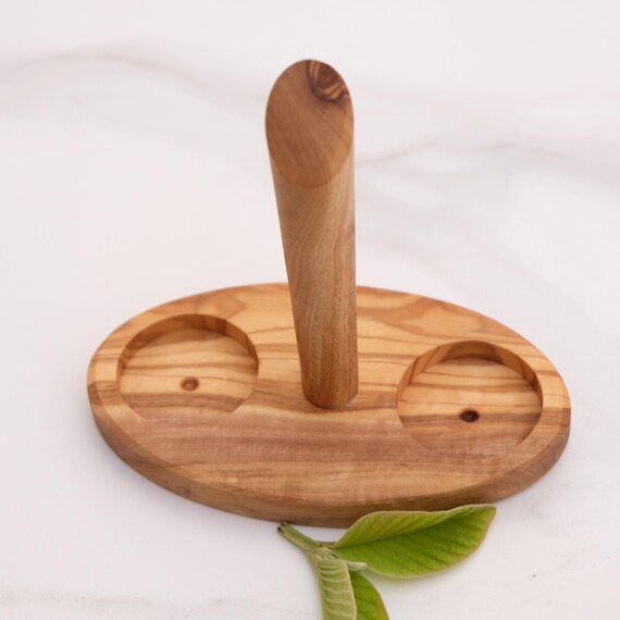 Mortaio In Legno Naturale - Fatto A Mano In Italia, 14x13 Cm, Per Spezie Ed Erbe