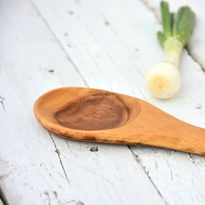 Handmade Eucalyptus Wood Cooking Spoon: Rustic Kitchen Utensil (12.6 inches)