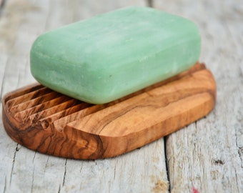 Oval Wooden Soap Dish 4.7 X 3.1 Inch / Soap Holder