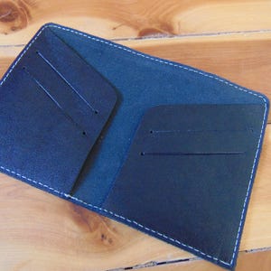 Billetera de cuero personalizada, Billetera de cuero para hombre, Billetera de cuero negra, Billetera de cuero para tarjetas de crédito, Billetera de cuero delgada minimalista