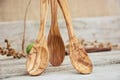 Olive Wood Eating Spoon Set, Three Small Kitchen Utensils set, Christmas Gift product logo