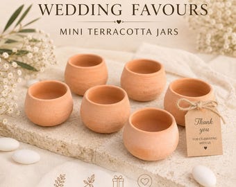 Wedding Favors Mini Terracotta Jars: Handmade Berber Clay Pots