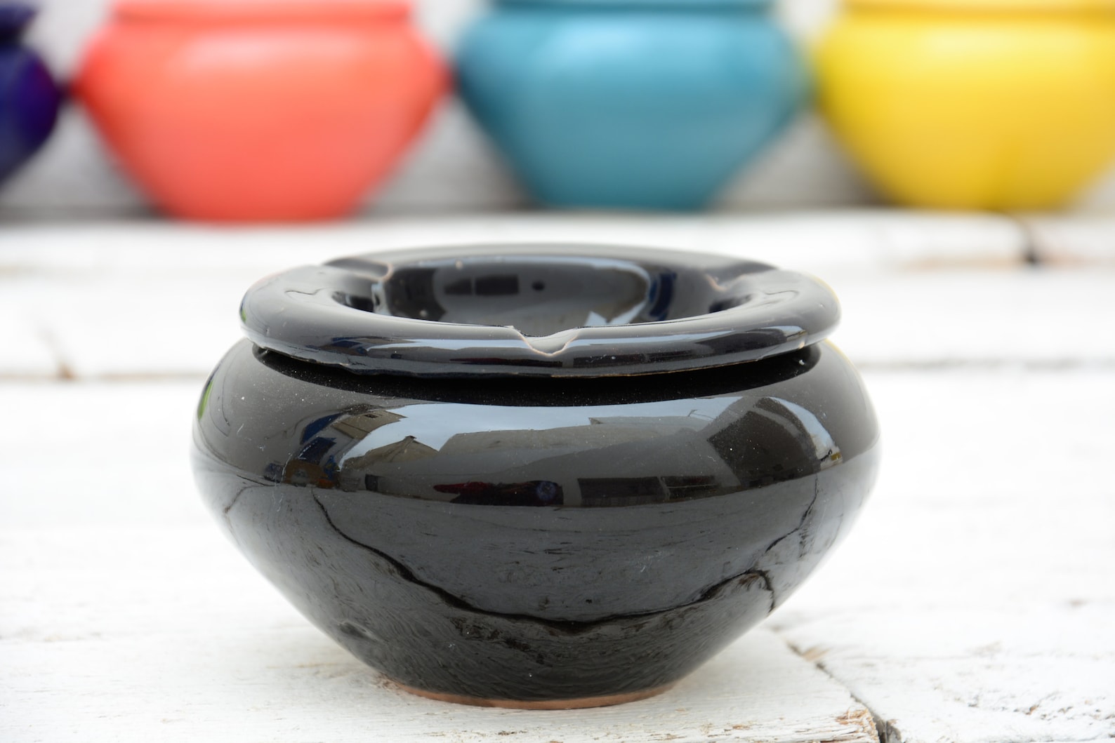 Clay Ashtray, Moroccan Minimalist Style Design Ceramic Ashtray