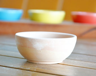 Unpainted Natural Terracotta Clay Small 4 inch Bowl, Ceramic Tiny Bowl, Handmade Pottery Bowl