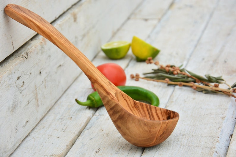 Tiny Small Ladle 8 inch / Wooden Handcrafted Soup Ladle Spoon Utensil image 2