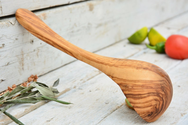 Tiny Small Ladle 8 inch / Wooden Handcrafted Soup Ladle Spoon Utensil image 5