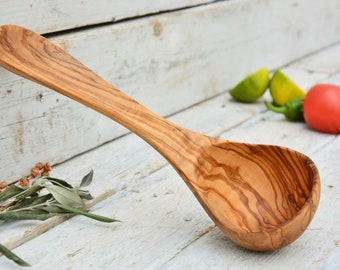 Ladle, Eco Friendly Wooden Handcrafted Soup Serving Cooking Ladle, Wedding Gift