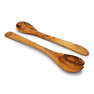 Handmade Olive Wood Spoon Set: Tunisian Kitchen Utensils