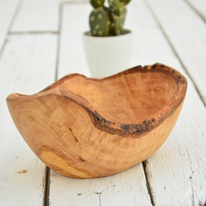 Wooden Rustic Serving Bowl 8 X 6 X 4 Inch, Hand carved Boat Shaped Salad Fruits Bowl #04