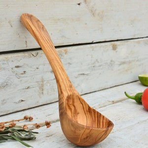 Tiny Small Ladle 8 inch / Wooden Handcrafted Soup Ladle Spoon Utensil image 3