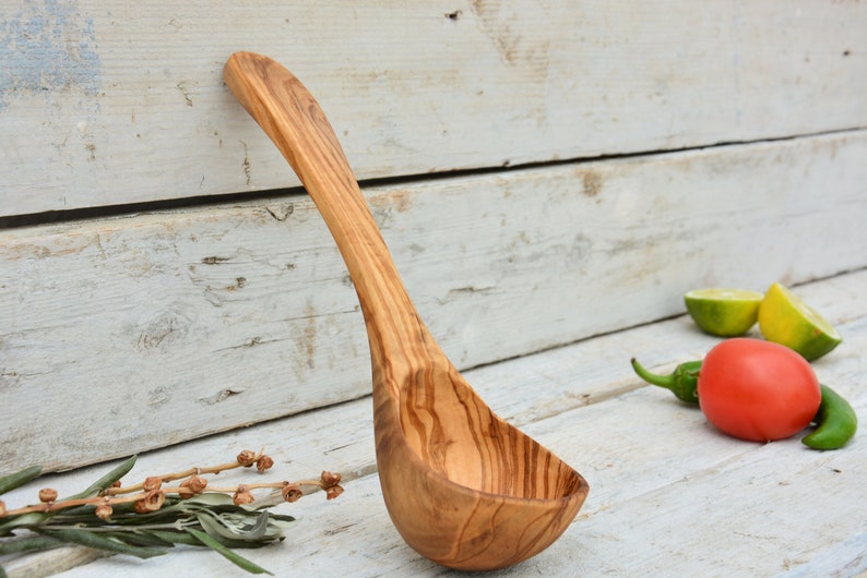 Tiny Small Ladle 8 inch / Wooden Handcrafted Soup Ladle Spoon Utensil image 3