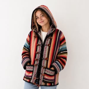 Tunesische wollen Kachabia-jas | Wollen jas met capuchon voor dames en heren | Boho winterjas | Traditionele handgeweven mantel