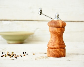 Pfeffermühle aus Olivenholz, Keramik-Mühle, Pfeffermühle, Keramikmühle