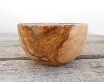 Saladier En Bois D'olivier – 29 Cm – Rond – Rustique – Neuf