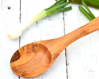 Eco Friendly Wooden Cooking Spoon | Cooking Serving Mixing Spoon 12.5 inches, Gift For Mom | Kitchen Cooking Utensil #005