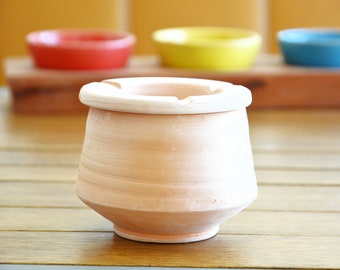 Unpainted Moroccan Design Ceramic Ashtray / Natural Clay Terracotta  Ashtray / Moroccan Style Table Decor / Groomsmen Gift