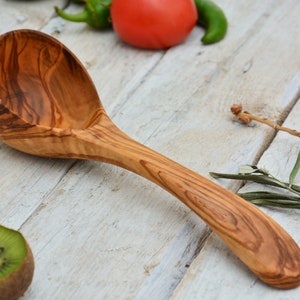 Tiny Small Ladle 8 inch / Wooden Handcrafted Soup Ladle Spoon Utensil image 8