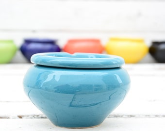 Clay Ashtray in Turquoise, Moroccan Minimalist Style Design Ceramic Ashtray, Terracotta Ashtray, Pottery Ashtray, Holiday Gift